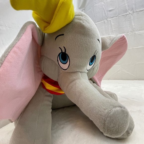 Disney Resorts Dumbo Elephant 15" Plush Stuffed Toy Gray Pink Yellow - Picture 2 of 11